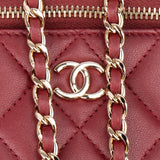 Chanel Quilted Lambskin Mini Vanity Handbag