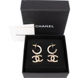 Chanel Reversible Emaille CC Earrrings