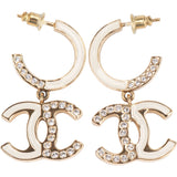 Chanel Reversible Emaille CC Earrrings