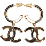 Chanel Reversible Emaille CC Earrrings