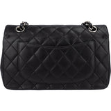 Chanel Quilted Lambskin Palladium Small Double Flap Crossbody Bag