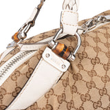 Gucci GG Monogram Heavy Bamboo Handbag