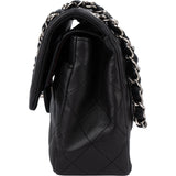 Chanel Quilted Lambskin Palladium Small Double Flap Crossbody Bag