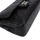 Chanel Quilted Lambskin Palladium Small Double Flap Crossbody Bag