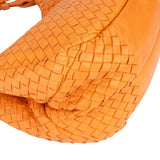 Bottega Veneta Orange Leather Intrecciato Handbag