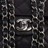 Chanel Quilted Lambskin Palladium Small Double Flap Crossbody Bag