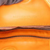 Bottega Veneta Orange Leather Intrecciato Handbag