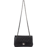 Chanel Quilted Lambskin Palladium Small Double Flap Crossbody Bag
