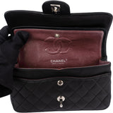 Chanel Quilted Lambskin Palladium Small Double Flap Crossbody Bag