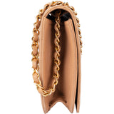 Chanel Quilted Lambskin 24K Gold Single Flap Shoulder Bag