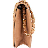 Chanel Quilted Lambskin 24K Gold Single Flap Shoulder Bag
