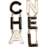 Chanel Enamel Bicolor Emaille Earrings