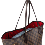 Louis Vuitton Damier Ebene Monogram Neverfull MM Shopper Handbag