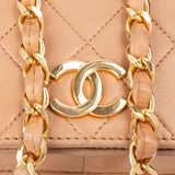 Chanel Quilted Lambskin 24K Gold Single Flap Shoulder Bag