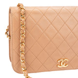 Chanel Quilted Lambskin 24K Gold Single Flap Shoulder Bag