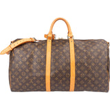 Louis Vuitton Canvas Monogram Keepall 55 Bandouliere