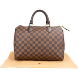 Louis Vuitton Damier Ebene Monogram Speedy 30 Handbag