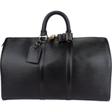 Louis Vuitton Noir Epi Leather Keepall 48cm