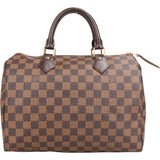 Louis Vuitton Damier Ebene Monogram Speedy 30 Handbag