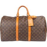 Louis Vuitton Canvas Monogram Keepall 50