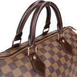 Louis Vuitton Damier Ebene Monogram Speedy 30 Handbag