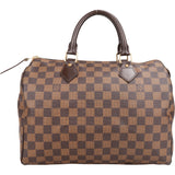 Louis Vuitton Damier Ebene Monogram Speedy 30 Handbag