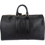 Louis Vuitton Noir Epi Leather Keepall 48cm