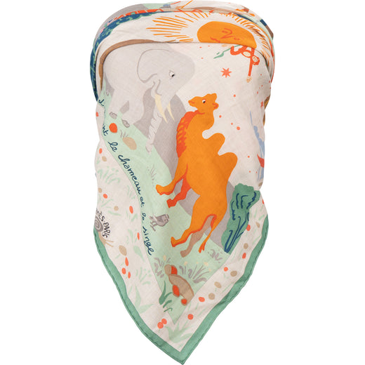 Hermès Le Livre d'Esope Animales Maxi Silk Cashmere 140 Scarf Tuch