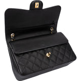 Chanel Quilted Caviar Leather Jumbo Double Flap Crossbody Bag