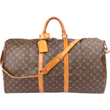 Louis Vuitton Canvas Monogram Keepall 60 Bandouliere