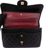 Chanel Quilted Caviar Leather Jumbo Double Flap Crossbody Bag