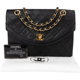 Chanel Quilted Lambskin 24K Gold Single Flap Crossbody Bag