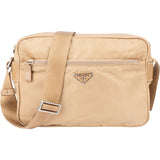 Prada Beige Nylon Triangle Crossbody Bag