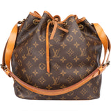 Louis Vuitton Canvas Monogram Sac Noe Petit Shoulder Bag
