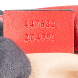 Gucci Red Leather Marmont GG Crossbody Bag