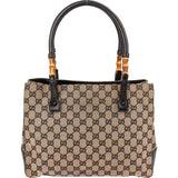 Gucci GG Monogram Bamboo Handbag