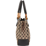 Gucci GG Monogram Bamboo Handbag