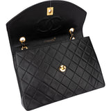 Chanel Quilted Lambskin 24K Gold Single Flap Crossbody Bag