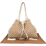 Gucci GG Monogram Bamboo Handbag