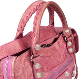 Balenciaga Pink Leather City Handbag