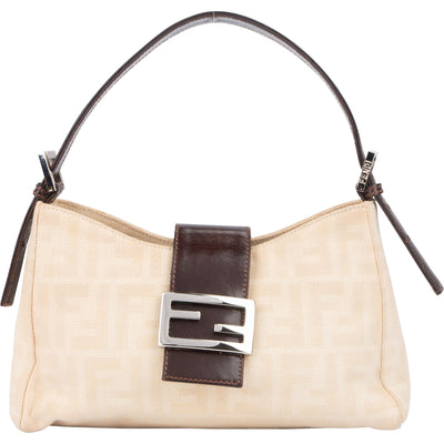 Fendi FF Monogram Baguette Handbag - vintageandkickz