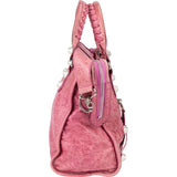 Balenciaga Pink Leather City Handbag
