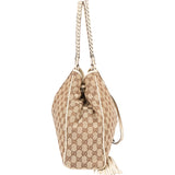 Gucci GG Monogram Bamboo Handbag