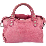 Balenciaga Pink Leather City Handbag