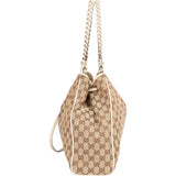 Gucci GG Monogram Bamboo Handbag