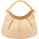 Gucci GG Monogram Bamboo Handbag