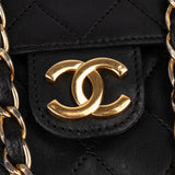 Chanel Quilted Lambskin 24K Gold Single Flap Shoulder Bag