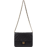 Chanel Quilted Lambskin 24K Gold Single Flap Shoulder Bag