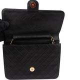 Chanel Quilted Lambskin 24K Gold Single Flap Shoulder Bag