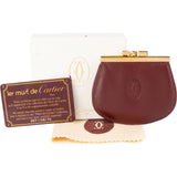 Cartier Bordeaux Leather Coin Wallet